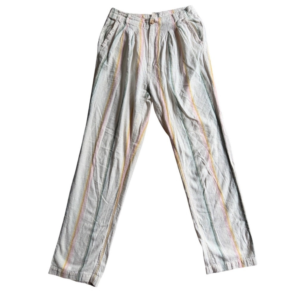 Billabong The Salty Blonde Striped Cotton Beach Pants High Rise Sz 28
Vacation